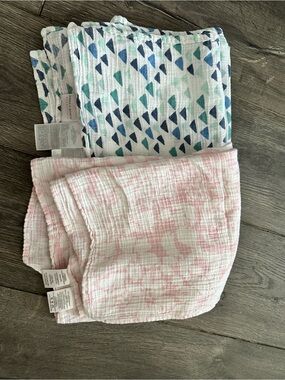 100% Cotton Swaddle Designs Baby Muslin - Pink & Blue Patterns